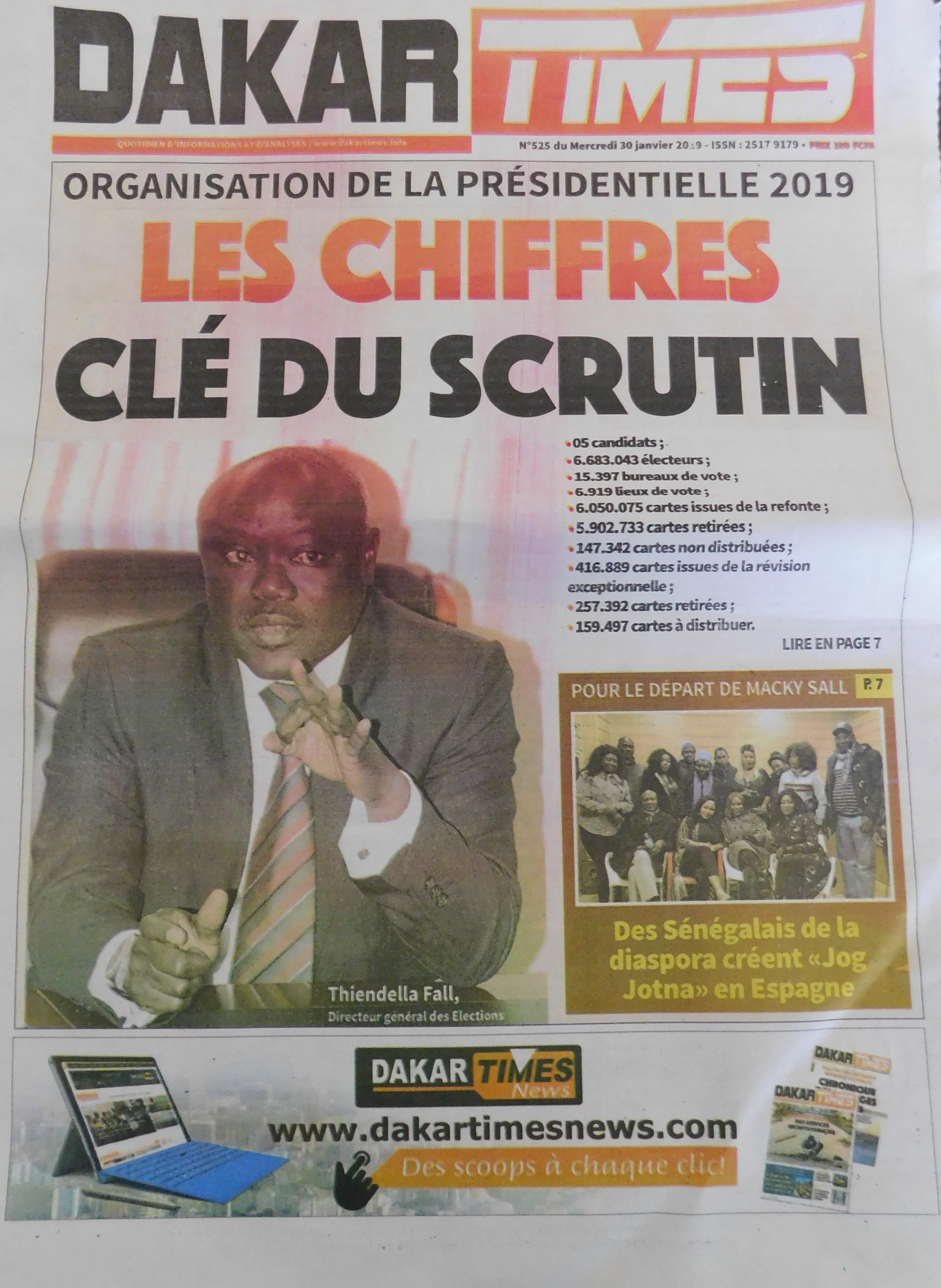 Dakar Times, Mercredi 30 janvier 2019